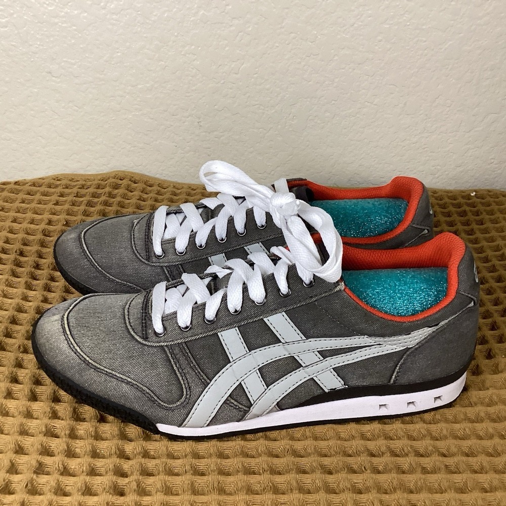Asics Onitsuka Tiger Ultimate 81 Men's Sz 8 Gray Red White Sneakers Shoes